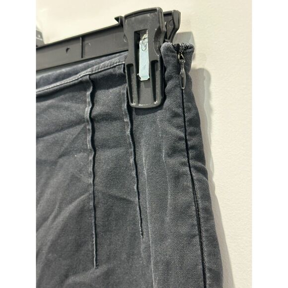 Theory Pleated Cropped Side Zip Washed Black Pants Size 4 - Picture 6 of 6